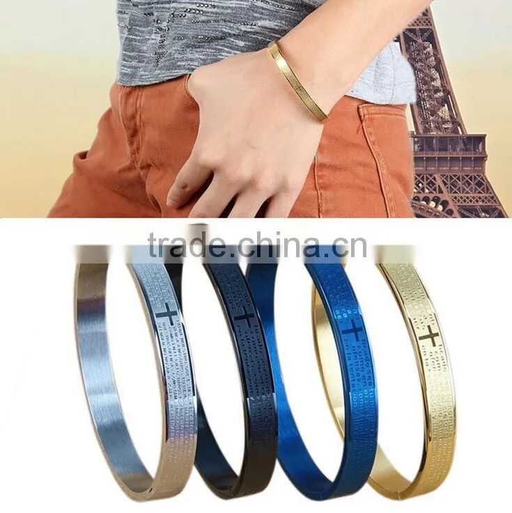 China factory supply customized unisex black braided leather cheap stainless steel bracelet