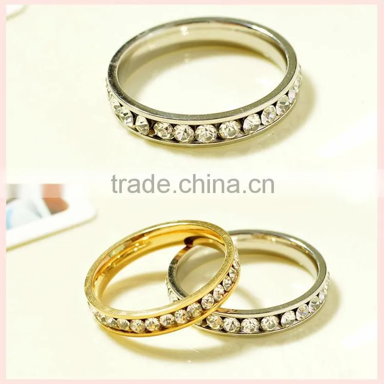 Best selling valentine gifts beautiful silver pave diamond thin rings