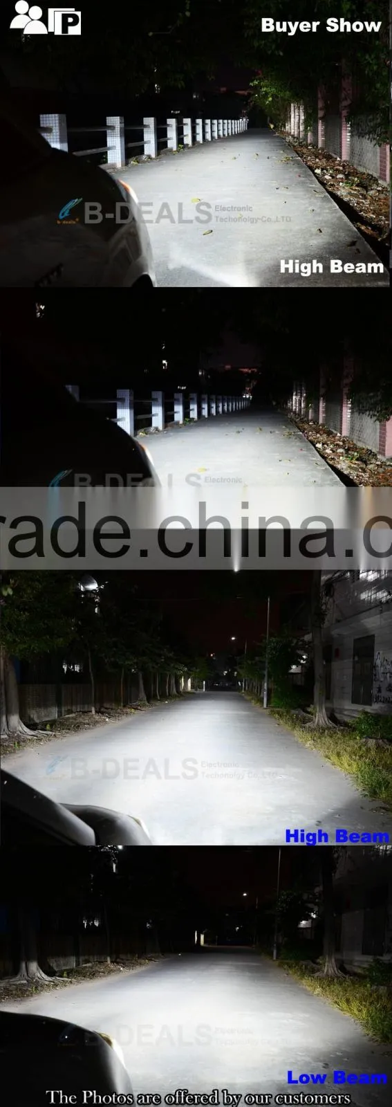High power 36W 3200LM H7 led headlight for cars with fan for cooling