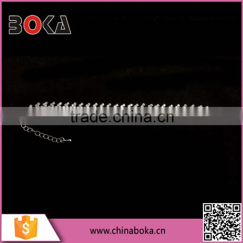 BOKA yiwu factory, high quality rhinestones trimming, rhinestone wedding banding trim, rhinestone wrist band