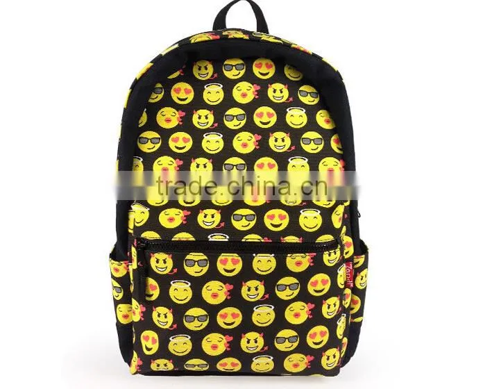 2015 VEEVAN Cute Emoji Backpack Cool Kids School Backpack