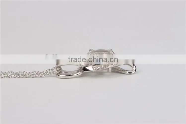 Custom fancy pure silver chain pendant necklace deisign