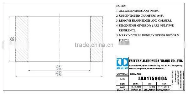 10" 250NB Body Free Forging