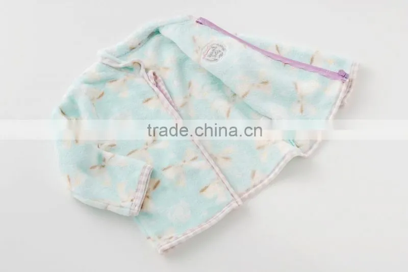 cute Japanese wholesale high quality product infant winter jackets baby child clothes kid toddler clothing garment with ribbon