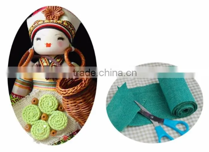 10*155CM Jute Burlap colourful simple pastoralism customized DIY decoration jute roll