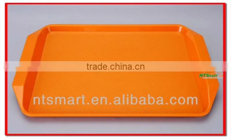 White Plastic Rectangular Serving Tray