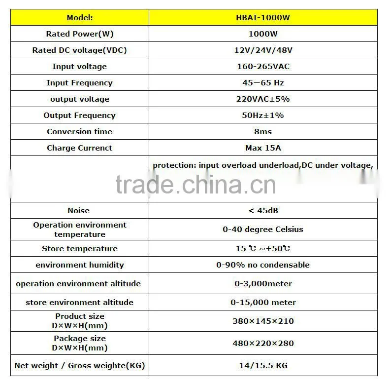 1000w pure sine wave power inverter low frequency power bank