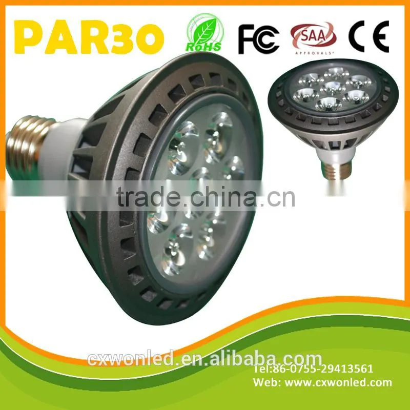 7w 2015 new hot selling led par30 e27, par30 light, par30 spotlight