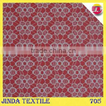 High Quality Nylon lace Floral fabric white bridal Embroidered Tulle Lace Fabric