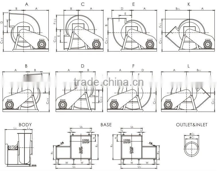 HF-421B FRP High-Pressure AC Centrifugal Fan