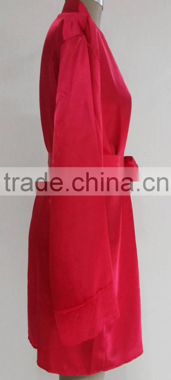 comfortable women pajams for red satin lace nightdress