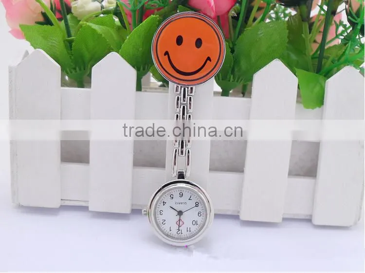 smile nurse watch strainless steel pocket watches