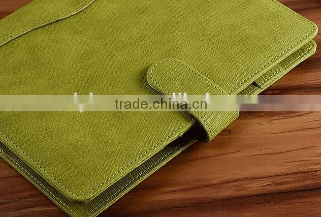 faux leather notebook case 6 ring binder organizer