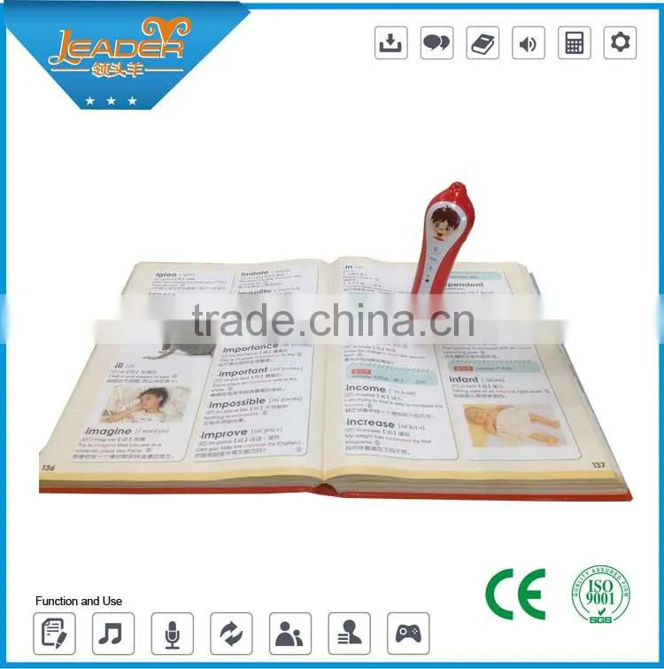 OEM/ODM Educational toys Tell story reading pen with audio English Chinese Pictures Dictionary