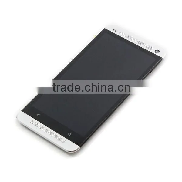 Wholesale High Quality Original One M7 LCD Digitizer for HTC M7 LCD Spare Parts Silver