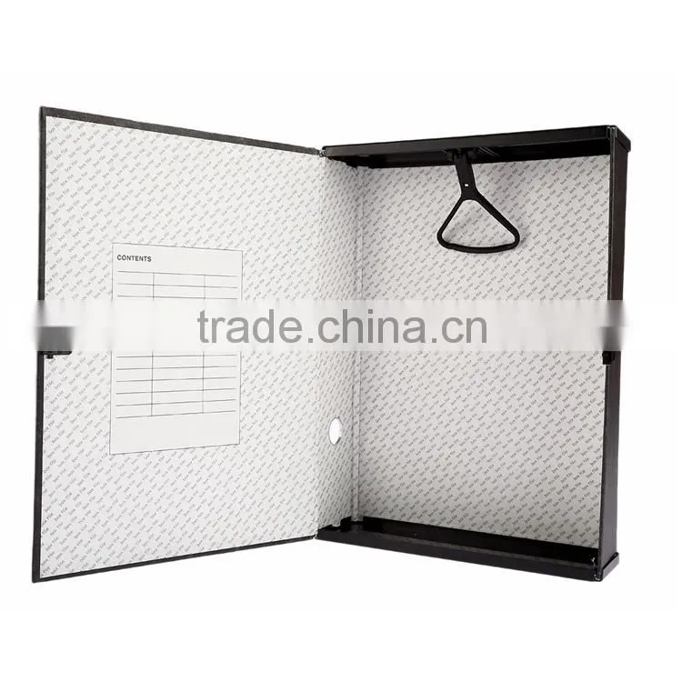 Alibaba Manufacturing Overlay Multi-function Box File Size A4 FC Simple Black Plastic File Box
