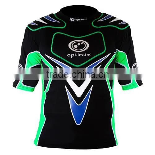 Rugby protection padded top short American Football pro combat compression gear padded protection wear