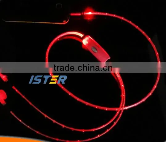 Hot selling New flashing LED earphone with microphone