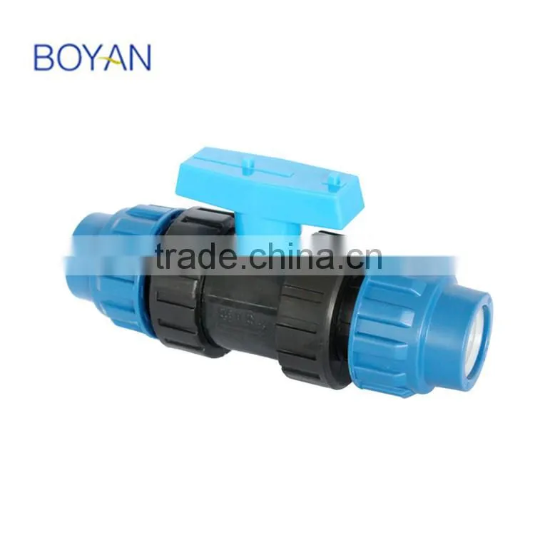 China Supplier plastic ball valve double true union compression fitting ball valve