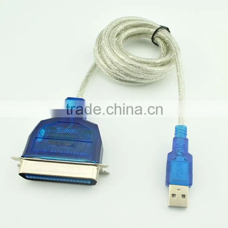Manufacturer price nickel plated usb 2.0 to parallel 25pin printting cable for printer machine