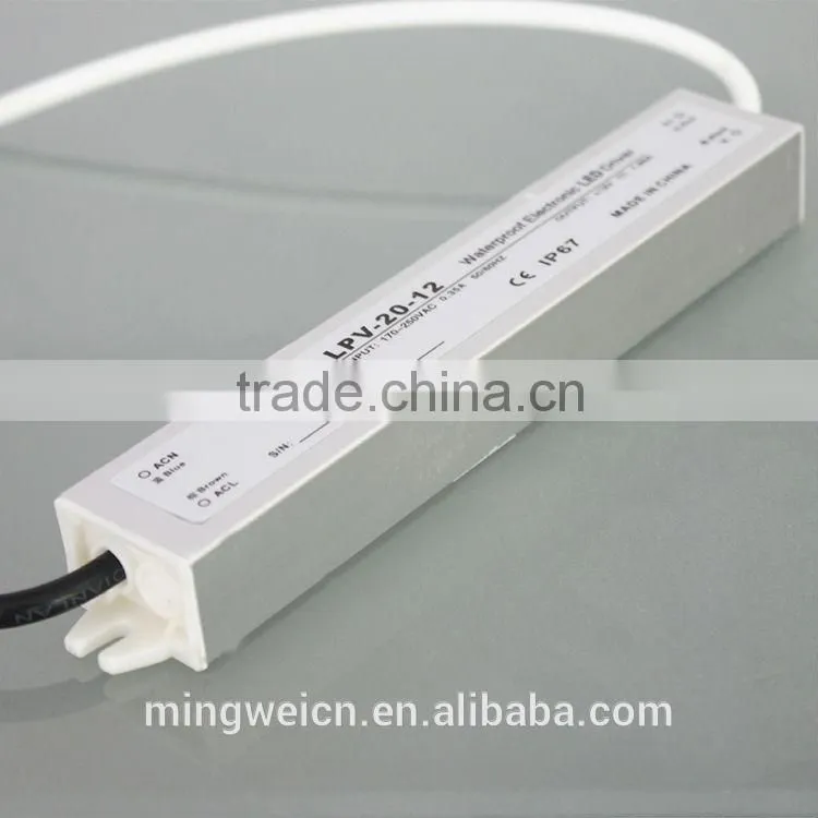 Factory direct sale good price high quality waterproof led power supply ac dc 20w 12v LPV-20-12