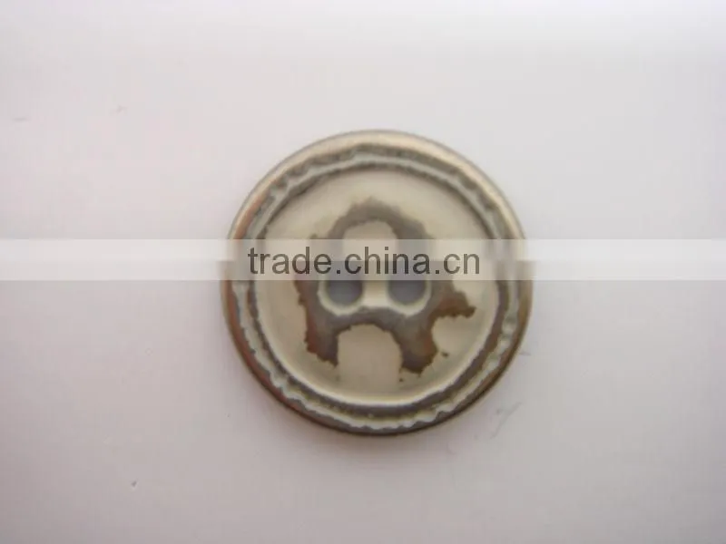 17.5mm high quality good metal 2 holes button for coat