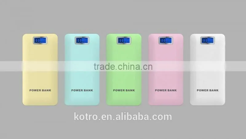 High quality Colorful LCD digital display 3 USB output Power Bank 4.1A Portable Charger 12000mah portable power bank