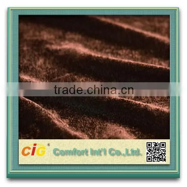 2015 nice hand feeling 100 polyester flocked velvet fabric