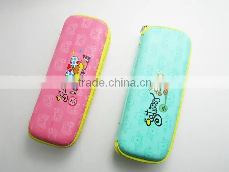coloured printing eva zipper glasses case for children