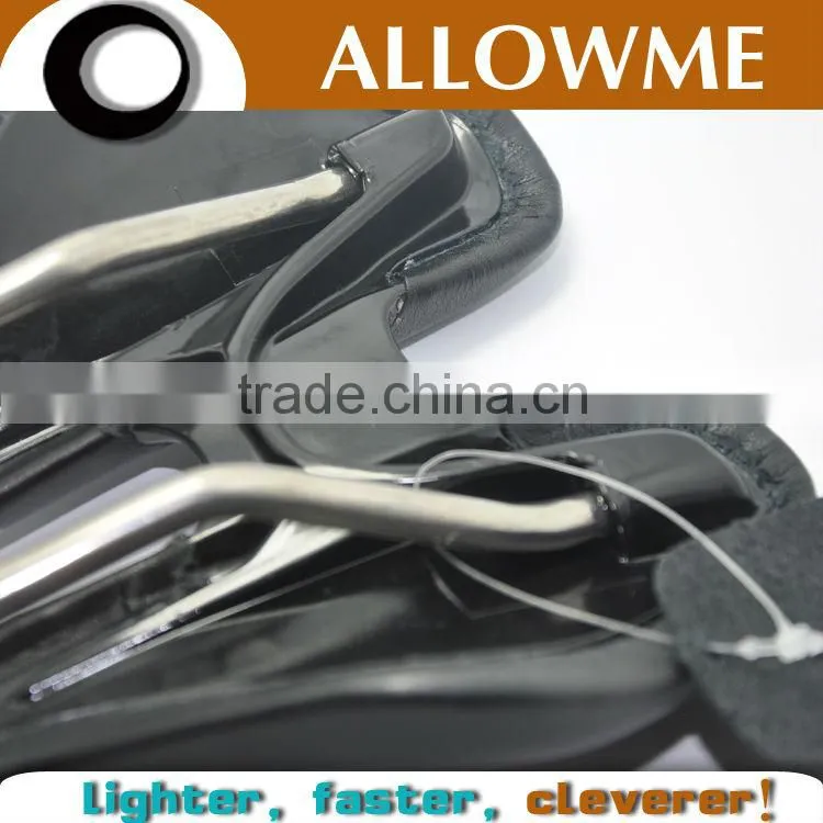 Titanium rail gel design Ventilation cow leather bicycle saddle