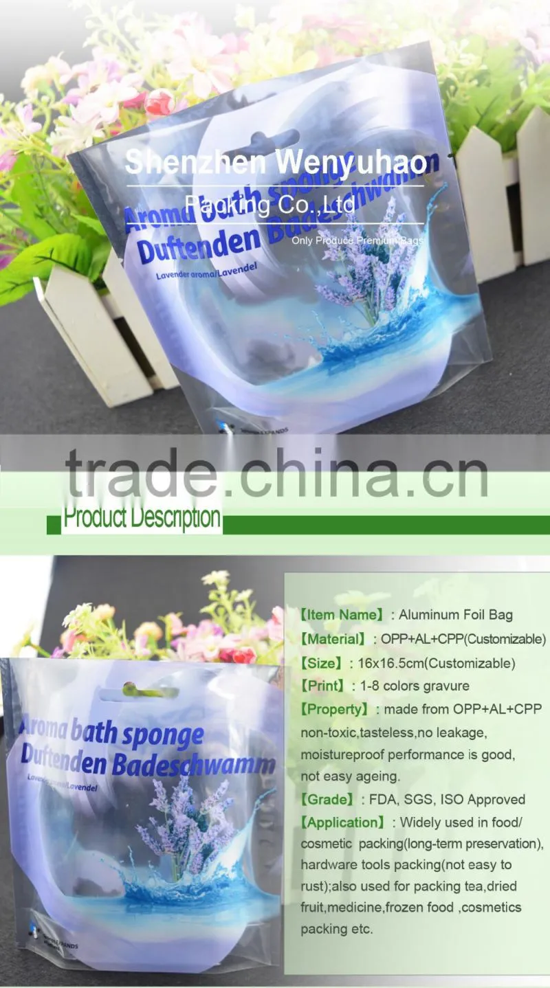 Plain Aluminum Foil Bag With Window And Zipper