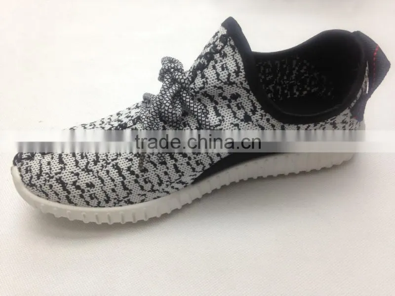 2016 factory flyknit running shoes hot selling lace up injection hiking shoes