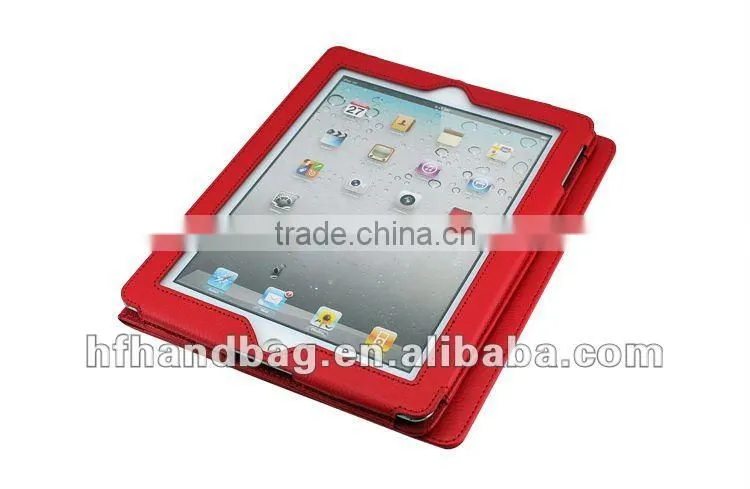PU Bright red Flat computer&To get on the Internet package leather bag