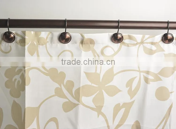 shower curtain hooks/shower curtain track hooks ,metal rounded shape curtain hanging hooks