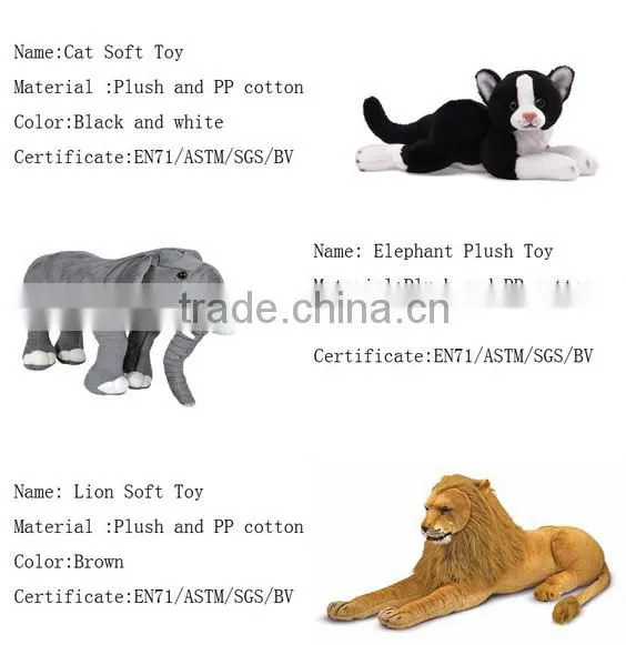 plush animal toys/plush animal cushion