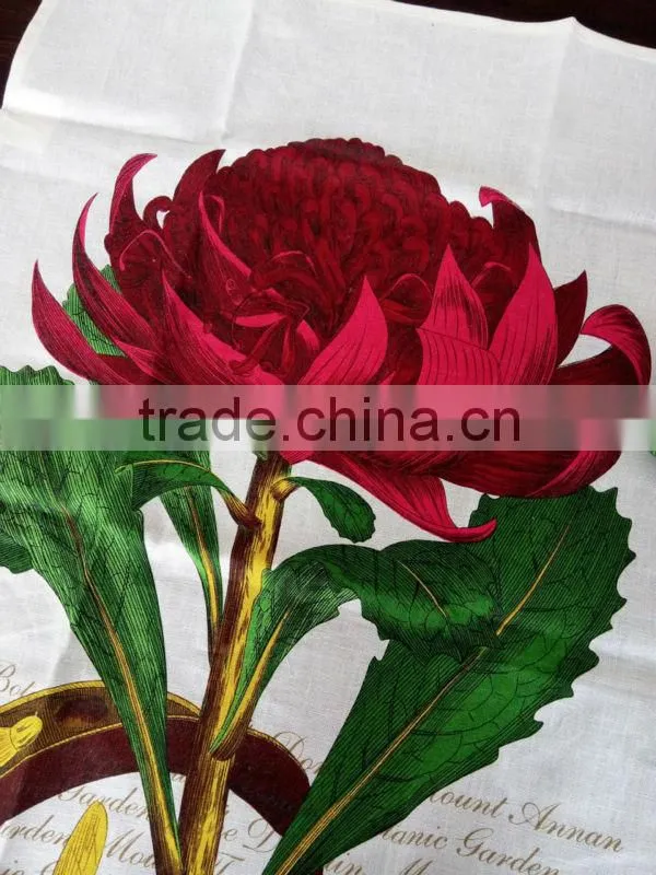 2015 new fashion cotton /linen tea towels for home decoration ,cheap promotional gift in high quality red flower -31