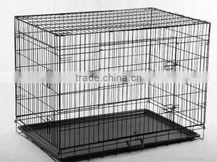 Foldable Suitcase Wire Metal Folding Pet Cage Crate Dog Kennel