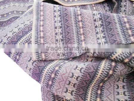 fashion acrylic knitted jacquard scarf /shawl with cap
