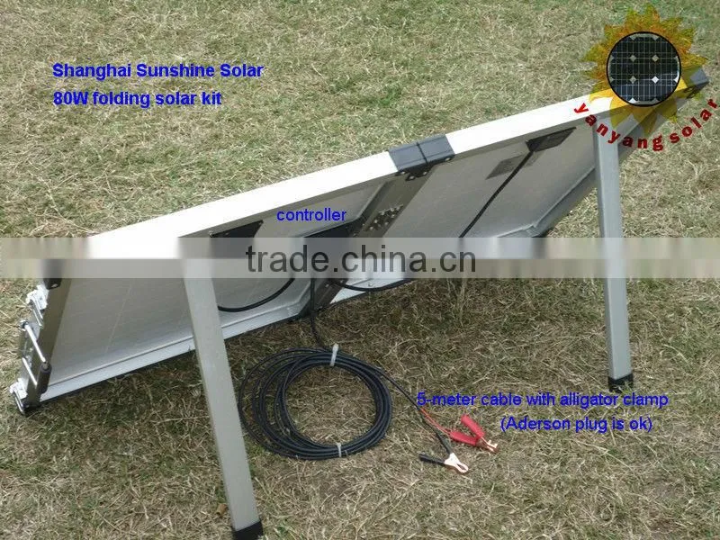 120W folding solar camping kit