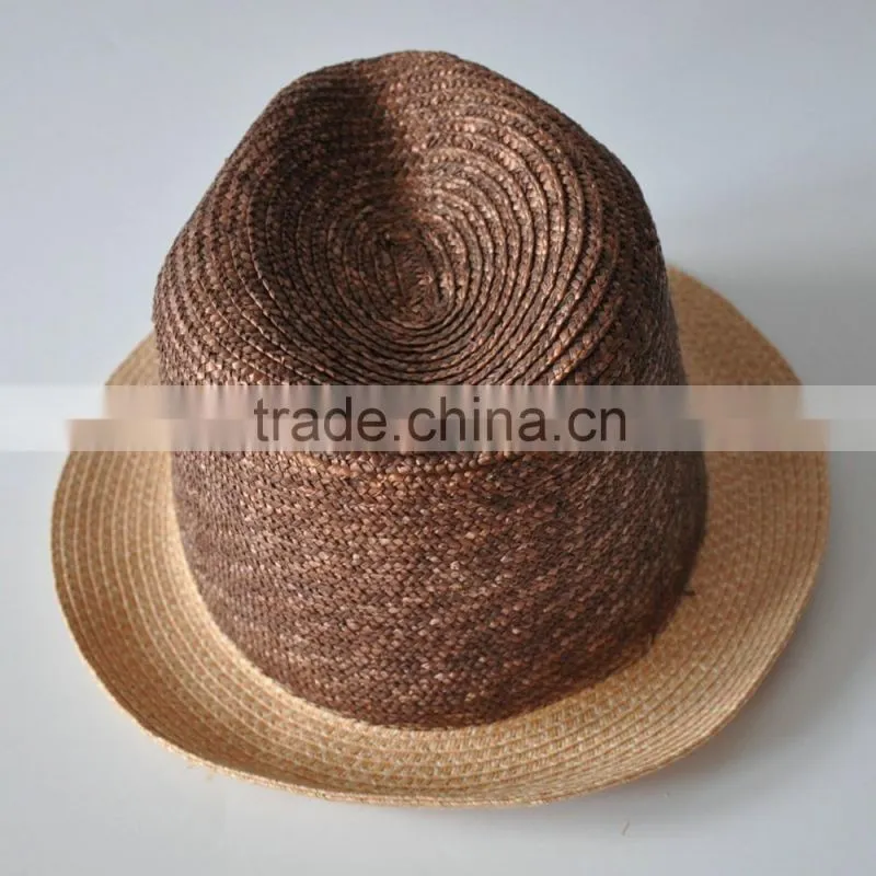 Wholesale Fashionable Custom Made 100%Paper Straw Vintage Fedora Hat