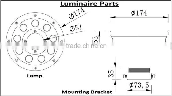 led fountain nozzle light