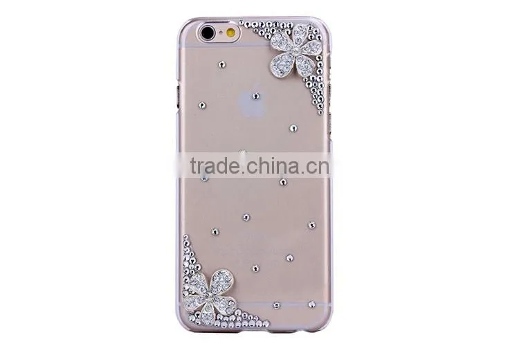 2016 OEM design Diamonded back cover mobile phone PC case for samsung s7