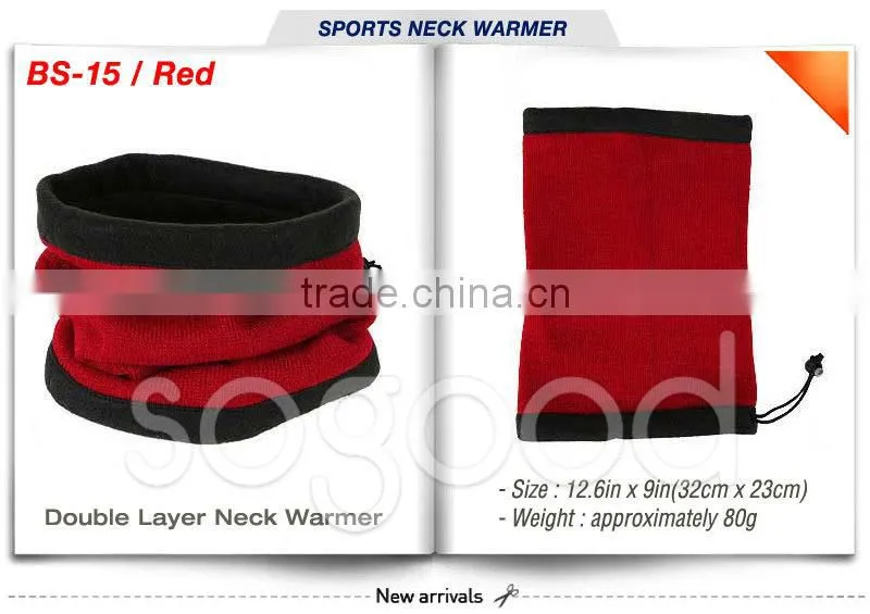 Polar Fleece & Kint Double layer Neck warmer Beanie scarf Ski Snowboard