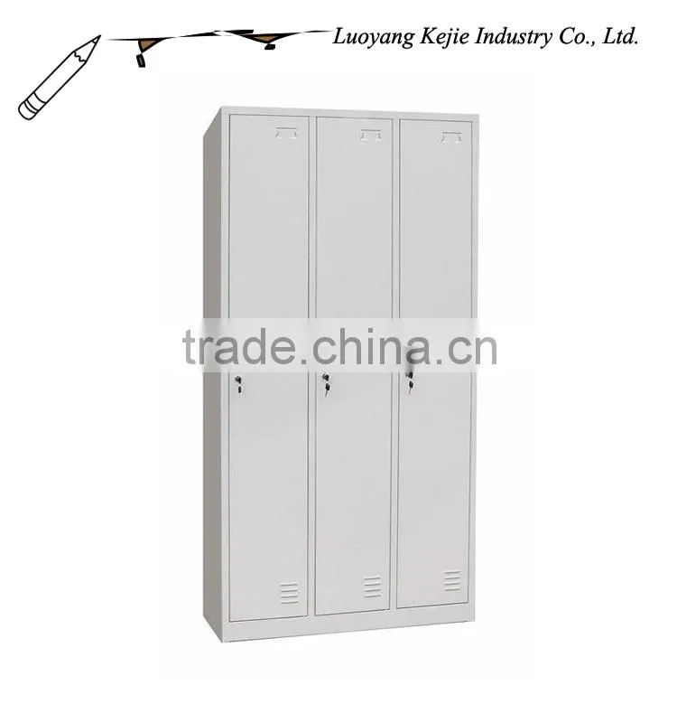 luoyang steel lockers kd steel wardrobe three door locker 3 tier environmental stainless steel locker