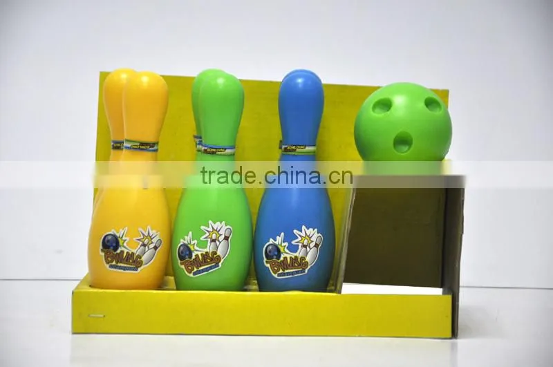 (6 Bowling 1 Ball) Colorful Plastic Child Bowling Set Outdoor Indoor Party Game Props Kid Children Funny Toys Gift