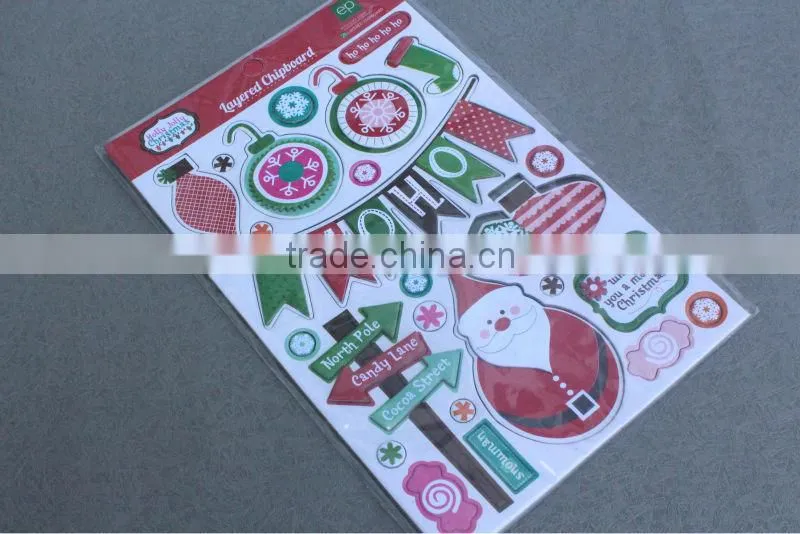 father christmas 3D paper sticker