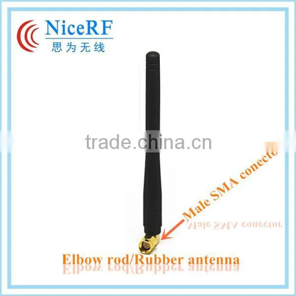 Rubber Antenna SW433-WT100 for Wireless Transceiver RF Module 433MHz Elbow Rod Antenna 433MHz Rubber Antenna 433