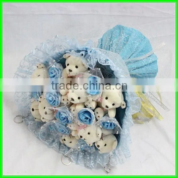 hot sale light blue plush flower bouquet