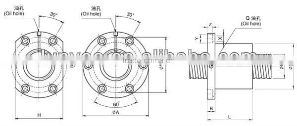 CNC machine ballscrew ball screw