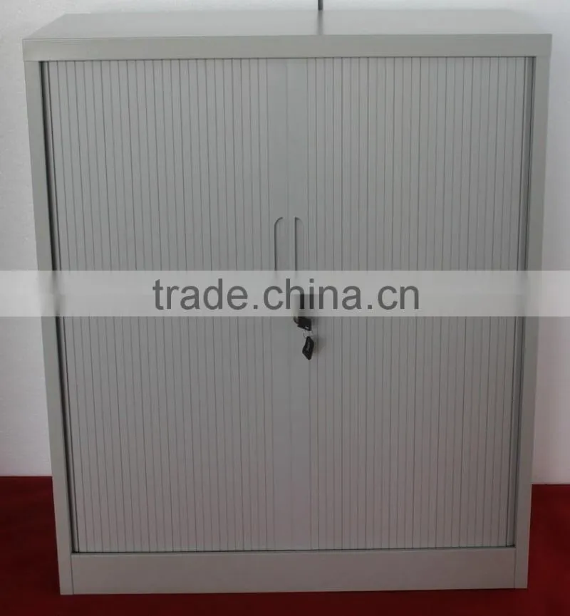 Smal rolling shutter door white steel storage cabinet with 2 doors